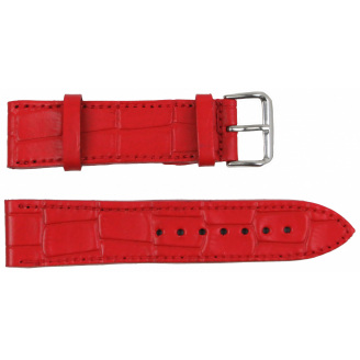 Ремешок для часов кожаный Mykhail Ikhtyar 22 мм Красный (S22-718S red)