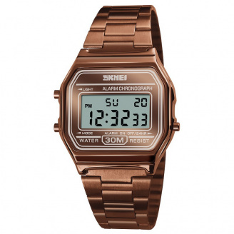 Часы наручные мужские Skmei 1123 Coffee Gold, 1123CG (12315-hbr)