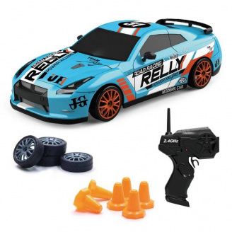 Радиоуправляемая дрифтовая машинка на Аккумуляторе с LED Подсветкой RC Race Nissan GT-R 4WD 18.5 см (761)