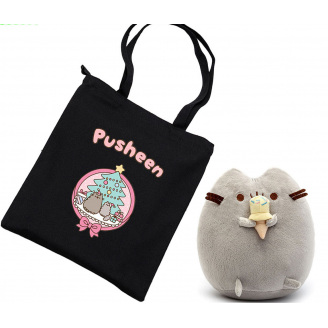 Комплект 2Life М'яка іграшка Pusheen cat 12х15 см та Сумка-шоппер 38х35 см v-12386