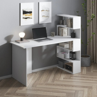 Письмовий стіл з полицями No Brand Open shelf 1250х600х750 мм Білий (10198838)