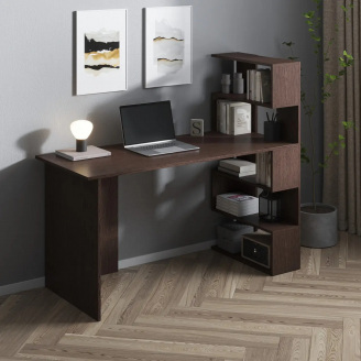 Письмовий стіл з полицями No Brand Open shelf 1250х600х750 мм Венге Магія (13587502)
