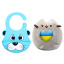 Комплект S&T М'яка іграшка Pusheen cat та слинявчик 3Д Собака (vol-10575) Якимівка