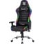 Геймерське крісло Defender Ultimate поліуританове з RGB підсвічуванням Чорний Киев