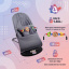 Дитячий шезлонг-гойдалка SBT group BABY Balance Soft A1 з дугою з іграшками темно-сірий/бавовна (BBT-05-00) Славянск