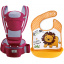 Хипсит эрго-рюкзак кенгуру переноска слюнявчик-трансформер Baby Carrier 20 кг 6 в 1 Бордовый (n-9885) Орехов