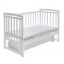 Ліжечко дерев'яне без шухляди Наталка Трансформер 120 х 60 см White (149618) Славута