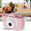 Дитячий цифровий фотоапарат Smart Kids з 2" екраном у силіконовому чохлі "Кішечка" з вбудованими іграми Рожевий Житомир