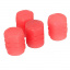 Флуоресцентні ковпачки на ніпель для велосипеда машини самокату Bluefield набір з 4 шт червоний (RT050781-4) Изюм