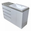Пластикова тумба із умувальником The MIX Big 2 130x85x45 см White Киев