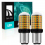 Комплект світлодіодних ламп Napo LED 1157-3014-144smd P21/5W 1157 BAU15S 2 шт Біло-бурштиновий (2519752478) Іршава
