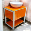 Пластикова тумба підвісна loft Sunset 60x60x45 см Orange Умань