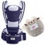 Хіпсіт, Ерго-рюкзак, кенгуру перенесення Baby Carrier 6 в 1 Темно-Синій та Пушин кет з листом (vol-1389) Лубни