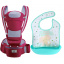 Хипсит эрго-рюкзак кенгуру переноска слюнявчик-трансформер Baby Carrier 20 кг 6 в 1 Бордовый (vol-9881) Лубны
