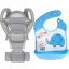Хипсит эрго-рюкзак кенгуру переноска слюнявчик-трансформер Baby Carrier 20 кг 6 в 1 Серый (vol-9897) Ужгород