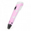 3D ручка c LCD дисплеем 3DPen Hot Draw 3 Pink+Досточка+Ножницы+Комплект эко пластика для рисования 109 метров Кривой Рог
