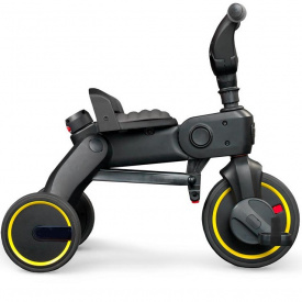 Складаний велосипед з батьківською ручкою, беговел, штовхач, коляска 5в1 YOYA Чорний