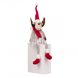 Новорічна м'яка іграшка Novogod'ko Олень в червоному 61 см (974006)