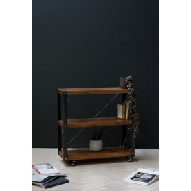 Стелаж GoodsMetall на коліщатках в стилі Лофт 800х800х300 "Реггі"