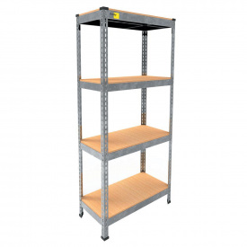 Металевий стелаж Emby Light Series 1500х600x300 мм 4 полиці ДСП до 100 кг 2074037829