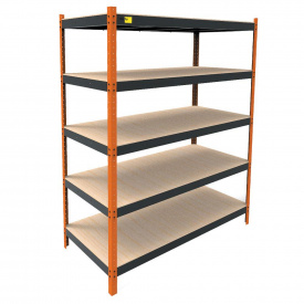Металевий посилений стелаж Emby Heavy Series 2500х1800x900 мм 5 полиць ДСП до 300 кг