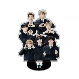 Фігурка акрилова БТС BTS в костюмах із круглою підставкою (23737) The Coop