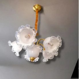 Світлодіодна люстра No Brand Дзвіночок 5019 Золотистий на 5 плафонів