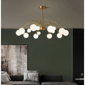 Світлодіодна люстра No Brand Венера 5041 Золотистий на 12 плафонів