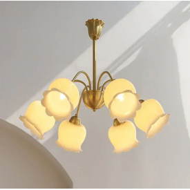 Світлодіодна люстра No Brand Конвалія 5004 Золотистий на 8 плафонів