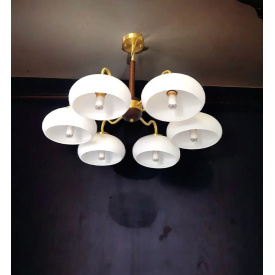 Світлодіодна люстра No Brand Примула 5040 Золотистий на 6 плафонів