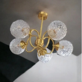 Світлодіодна люстра No Brand Дзвін 5011 Золотистий на 5 плафонів