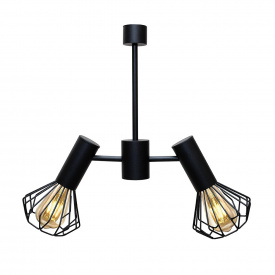 Люстра MSK Electric Diadem на два плафони Е27 NL 22152-2 BK Чорний (619803)