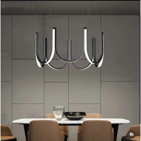 Світлодіодна люстра No Brand Світлова Симфонія PJ859 Black 90 см