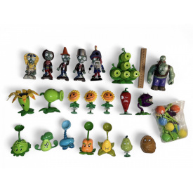Комплект іграшок героїв з гри Plants vs Zombies Рослини проти зомбі 21 фігурка Різнокольоровий (hub_ewc3bm)
