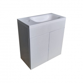 Пластикова підвісна тумба The MIX mini з умивальником Linnea 50х60х25 см Білий