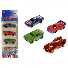 Набор металлических машинок Супергерой A-Toys 1210-11S 4 машинки