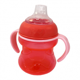 Поїльник з силіконовим носиком Mega Zayka MGZ-0304 (Pink) 200 мл