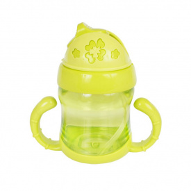 Дитячий поїльник з трубочкою Mega Zayka MGZ-0321 (Lime) 150 мл