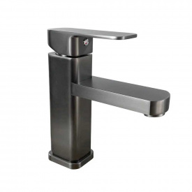 Змішувач для умивальника на гайці Zegor LEB1-А123MG Графіт (416235)