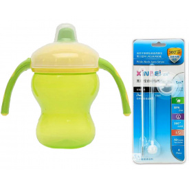 Поїльник-непроливайка та приладдя для чищення 2Life 200 мл Зелений (n-11924)