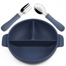 Набір дитячого посуду 2Life Y10 тарілка та прибори Синій (v-12082)