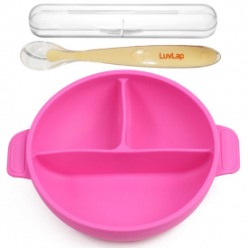 Тарілка 2Life Y8 та ложка в кейсі Рожева (v-11837)