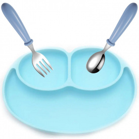 Набір посуду 2Life та столові прилади в кейсі Блакитний (v-11791)