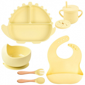 Набор силиконовой посуды 2Life Y11 6 предметов Желтый (v-11247)