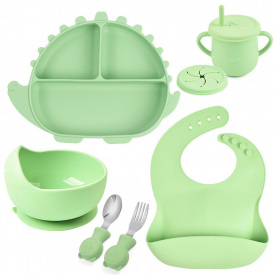 Набор силиконовой посуды 2Life Y3 6 предметов Зеленый (v-11258)