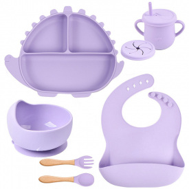 Набор силиконовой посуды 2Life Y2 6 предметов Фиолетовый (v-11242)