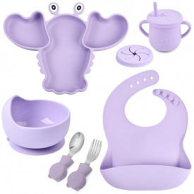 Набор силиконовой посуды 2Life Y2 6 предметов Фиолетовый (v-11200)