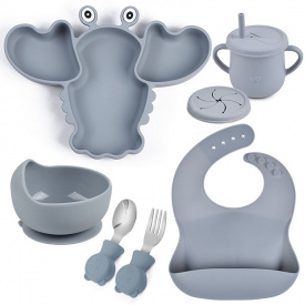 Набор силиконовой посуды 2Life Y18 6 предметов Серый (v-11205)