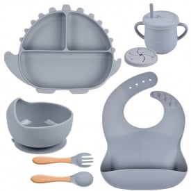 Набор силиконовой посуды 2Life Y18 6 предметов Серый (v-11250)