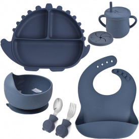 Набор силиконовой посуды 2Life Y10 6 предметов Синий (v-11261)